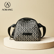 奧康（Aokang）包包女包手提包新款復(fù)古托特包印花斜挎單肩包生日禮物送女友老婆 BG702646-經(jīng)典黑