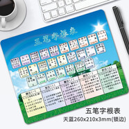 朋訊（PENGXUN） 五筆字根表鼠標(biāo)墊口訣鍵盤圖字型助記圖學(xué)打五筆字根表圖高清五筆鼠標(biāo)墊辦公電腦墊 天藍(lán)【字根表】