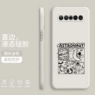 紀(jì)普（JENPOONR） 魅族17手機(jī)殼 魅族17pro液態(tài)硅膠全包直邊保護(hù)套防摔卡通動(dòng)漫個(gè)性創(chuàng)意男女潮牌手機(jī)套 【象牙白-YT120太空宇航員】 魅族17\魅族17pro