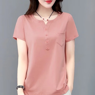 語(yǔ)縵 短袖t恤女夏運(yùn)動(dòng)薄款2025新款時(shí)尚洋氣顯瘦歐洲站休閑T恤 105粉色T恤單件 M 80-100斤