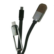 榮耀（HONOR）充電器原裝快充適用華為Mate8 P8暢玩7 7A 7C 7X 6 5X 9i暢享8高速  Micro+Type-C二合一 黑色-1米