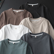 誠景加絨加厚雙面絨德打底衫絨男保暖內襯t恤秋冬內搭上衣秋衣體恤I 深灰色 M