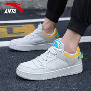 安踏板鞋男鞋男小白鞋2025新款輕便休閑鞋防滑板鞋男厚底增高運動(dòng)鞋男 一度灰/二度灰/姜黃-8022 39