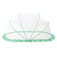 百櫻嬰兒蚊帳罩可折疊嬰兒床蚊帳罩蒙古包式新生幼兒童床蚊帳支架遮光 伸縮通用款  薄荷綠