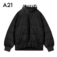 A21韓式短款本命年羽絨服女冬季時(shí)尚設(shè)計(jì)感寬松百搭簡(jiǎn)約小眾羽絨服 黑色 M
