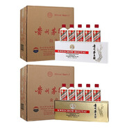 茅臺（MOUTAI）貴州茅臺酒 飛天茅臺53度 小酒版禮盒 50ml*5瓶 醬香型白酒 53度 50mL 120瓶 白色條+金色條整箱