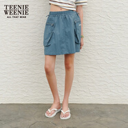 Teenie Weenie小熊女裝夏裝戶外工裝風半身裙時尚運動短裙 深藍色 M (165)
