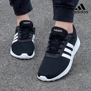阿迪達斯 （adidas）運動鞋女鞋男鞋 25夏季新款輕便低幫休閑鞋防滑耐磨情侶跑步鞋子 B28141/經(jīng)典三條紋 LITE RACER 36