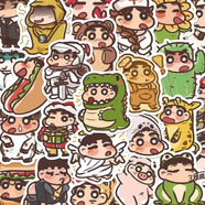 ZANYANG100張卡通可愛(ài)蠟筆小新貼紙手機平板電腦行李箱手賬裝飾貼畫(huà) 【50張不重復】變裝小新