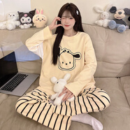 露比女童睡衣純棉長(cháng)袖長(cháng)褲套裝春秋新款少女中大童女孩兒童家居服 T24534帕恰狗【舒適純棉】 170 身高163-168cm 130斤內【XL碼】
