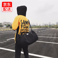 旅行包男女手提包多功能大容量便攜單肩斜挎包運動健身包瑜伽訓(xùn)練包大容量加大潮流款韓版行李包 黑色
