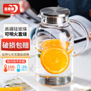 青苹果茶壶冷水壶凉水壶 耐热玻璃冷热水壶 花茶壶果汁壶1.8升大容量
