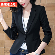 DGPZ小西裝女商務(wù)休閑小DGPZ西服OL通勤短外套英倫風小西裝YZH9506 黑色9506長 2XL