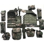 戶外戰(zhàn)術(shù)背心配件包攜行具面具包水壺包 高強(qiáng)度11件套-綠色涂層