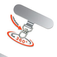 多吉米360度不銹鋼手機掛繩夾片背貼固定卡片手機殼卡扣貼片鏈連接墊片掛環(huán) 360度旋轉夾片