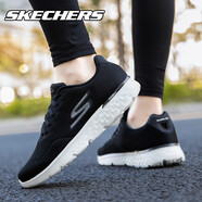 Skechers斯凱奇男鞋運動鞋男秋季網(wǎng)面透氣男士跑步鞋舒適休閑鞋 55292-黑/白-BKW 45