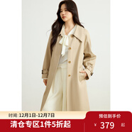 獨束大碼女裝小A字型中長(cháng)款風(fēng)衣外套2025春時(shí)髦chic風(fēng)設計感風(fēng)衣 卡其色 XL (尺碼：3)