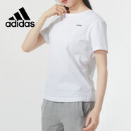 阿迪達斯 （adidas）女裝春夏季棉質透氣時尚潮流T恤 XL碼