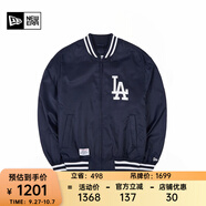 NEW ERA紐亦華MLB棒球NY夾克刺繡春秋男女情侶運動(dòng)休閑外套 13546436-藏青色 LA L