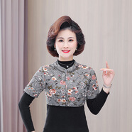 晉影2025秋冬新款駝絨棉馬甲女中年保暖護肩半袖外穿背心加絨坎肩ZQS 【加絨款】花色13 2XL (建議105-125斤)