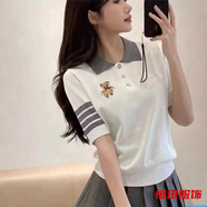 美梵朗夏季酷女孩套裝女鹽系穿搭小個(gè)子炸街polo領(lǐng)短袖半身裙兩件套裝潮 單灰色上衣-女士夏裝新款套裝 S -女士夏裝新款套裝