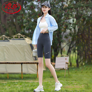 浪莎帶口袋五分鯊魚褲女外穿夏季薄款打底短褲冰絲瑜伽騎行褲收腹提臀