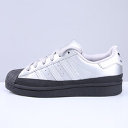阿迪達斯 （adidas）三葉草 SUPERSTAR 大童女子貝殼頭新年限定款貝殼頭運動復(fù)古板鞋 FW3709「銀/黑」 35.5 (215mm)