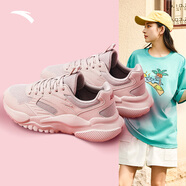 安踏（ANTA）女鞋引力跑步鞋女夏季網(wǎng)面透氣輕便百搭老爹鞋休閑運動(dòng)鞋 【引力網(wǎng)面透氣】藕灰8854-1 39