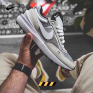耐克（NIKE）男鞋夏季新款運(yùn)動(dòng)鞋輕便復(fù)古華夫鞋低幫休閑鞋減震跑步鞋子 DA7995-100/米白灰華夫 40.5