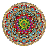 奕捷拼圖1000成人解壓高難度puzzle月球十二星座兒童拼圖3-6歲圓形 幸運花1000片65CM