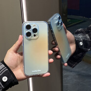 韻寧 創(chuàng)意ins漸變適用iPhone16promax透明蘋果15手機(jī)殼簡約蘋果12pro硅膠保護(hù)殼 藍(lán)底橙色暈染 iPhone16