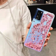 阿法閃粉液體流沙小米手機殼軟殼全包透明女款防摔流動(dòng)網(wǎng)紅潮流卡通可愛(ài) 閃粉流沙-粉色+珍珠鏈 紅米note4/note4X專(zhuān)屬