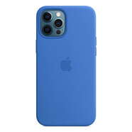 蘋果12promax原裝手機(jī)殼液態(tài)硅膠保護(hù)套iphone12pro全包 地中海藍(lán)色磁吸+動(dòng)畫 iPhone12ProMax