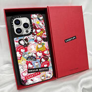 班美蘿CASETiFY聯(lián)名HelloKitty50周年凱蒂貓適用蘋(píng)果15promax手機殼iPho CASETiFYkitty貓50周年-貼紙銀 iPhone16ProMax