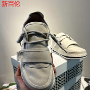 MEOD冰人奧茲oetzi 丑萌鞋潮拼色一腳蹬小丑鞋布面透氣板鞋軟底休閑鞋 升級(jí)版灰色 38