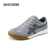 斯凱奇（Skechers）新品男士運動休閑鞋輕量舒適透氣耐磨減震防滑板鞋時尚通勤 灰色/GRY 45
