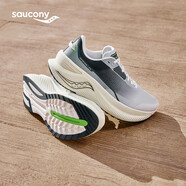 Saucony索康尼凌迅SHIFT FLOW跑鞋男女防潑水緩震通勤慢跑鞋灰蘭36