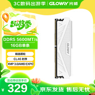 光威（Gloway）16GB DDR5 5600 臺式機內存條 天策 馬甲條 精選顆粒 CL46 皓月白