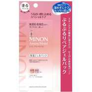 minon【日本直郵】minon蜜濃 氨基酸面膜 敏感肌膚可用滋潤(rùn)保濕補(bǔ)水彈 晚安免洗啫喱面膜60g新舊隨機(jī)