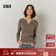 森馬（Semir）森馬毛衣女短款假兩件含羊毛針織衫24冬新款保暖內(nèi)搭109724107015