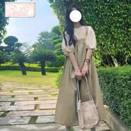 與欣（YUXIN）2023年新款背帶連衣裙套裝裙子夏天學(xué)生少女學(xué)院風(fēng)長(zhǎng)裙小個(gè)子裙子 套裝 均碼【可備注碼數(shù)】