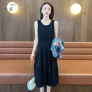 可茵（Keyin）連衣裙女裝2025年春季新款套裝女減齡牛仔外套小個(gè)子背心裙子女潮 背心裙 S