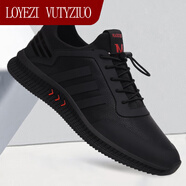 LOYEZI VUTYZIUO輕奢真皮男鞋2025夏季新款防滑透氣鞋子男跑步運(yùn)動軟底男士休閑鞋 黑紅皮面 38 標(biāo)準(zhǔn)運(yùn)動鞋尺碼