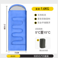 威迪瑞（Wind Tour） 睡袋戶外成人四季通用款大人男加厚防寒車用露營(yíng)午休辦公室被子 純色藍(lán)-1.6kg【春秋款】送收納包