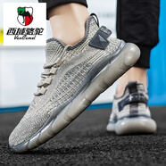 西域駱駝（VANCAMEL）2025新款椰子男鞋350秋季透氣網(wǎng)面運(yùn)動(dòng)鞋爆米花跑步軟底休閑潮鞋 藍(lán)色 42 標(biāo)準(zhǔn)運(yùn)動(dòng)碼