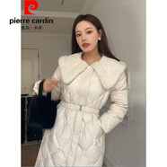 皮爾卡丹官方九江棉服娃娃領(lǐng)大翻領(lǐng)氣質(zhì)收腰服冬季女2025年新款時(shí)尚洋氣 品牌旗艦款米白色 L 【送腰帶】 140-160斤