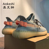 奧克獅（Aokeshi）椰子鞋350莆田男鞋滿天星大碼情侶女鞋潮流夏季透氣休閑運(yùn)動跑鞋 歐洲灰桔(BT版本) 41