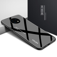 哲勒（ZHELE） 紅米note9手機(jī)殼note9pro防摔玻璃漸變個(gè)性創(chuàng)意硅膠全包邊5G男女保護(hù)套 紅米note9 5G-【亮面黑】配膜