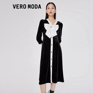 VEROMODA連衣裙春夏小香風(fēng)紅色高端精致裙子新年戰(zhàn)袍32237C100 S59黑色-追單2 M