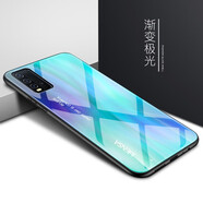 哲勒（ZHELE） 紅米note9手機殼note9pro防摔玻璃漸變個(gè)性創(chuàng  )意硅膠全包邊5G男女保護套 紅米note9 4G-【漸變極光】配膜
